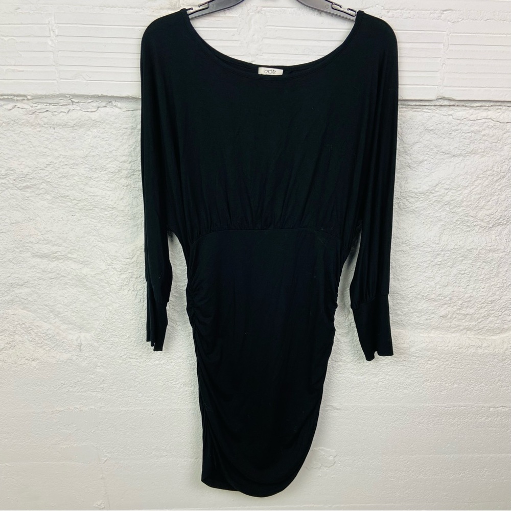 Cache Black Stretch Keyhole Back Long Sleeve Mini… - image 2